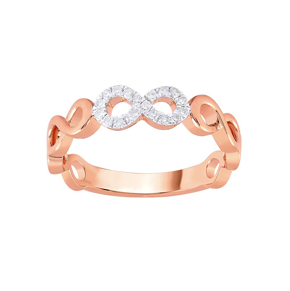 Breathtaking Infinity Design Diamond Finger Ring-Rings-ORG24K25
