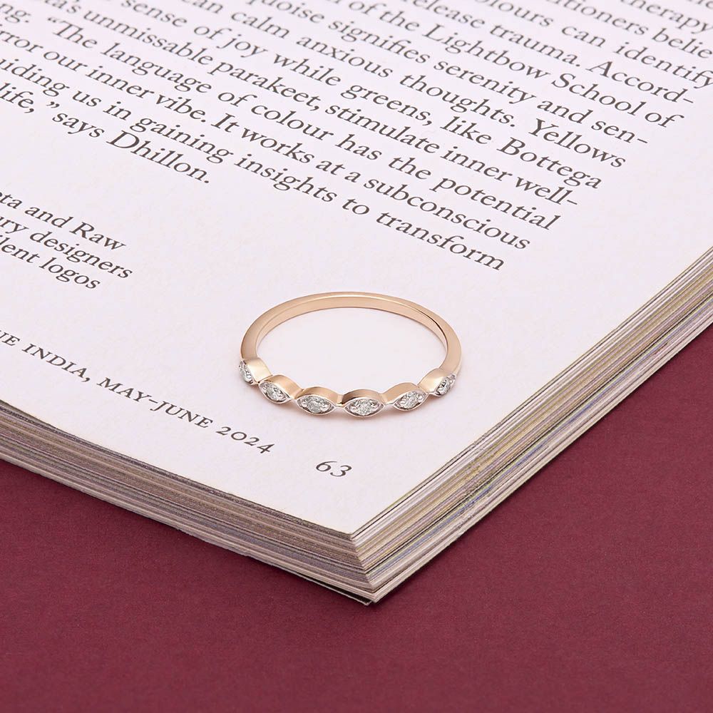 Glittering Casual Diamond Finger Ring-Rings-ORG24K26