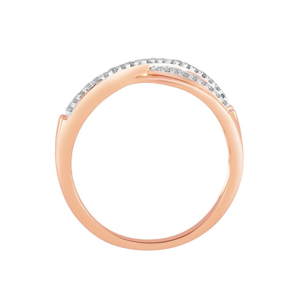 Stunning Rose Gold and Diamond Finger Ring-Rings-ORG24K27