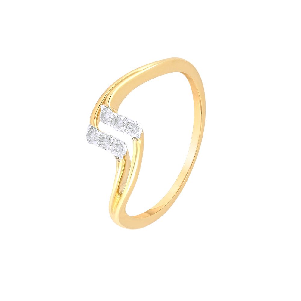 Versatile Swirl Design Diamond Finger Ring-Rings-ORG24K28