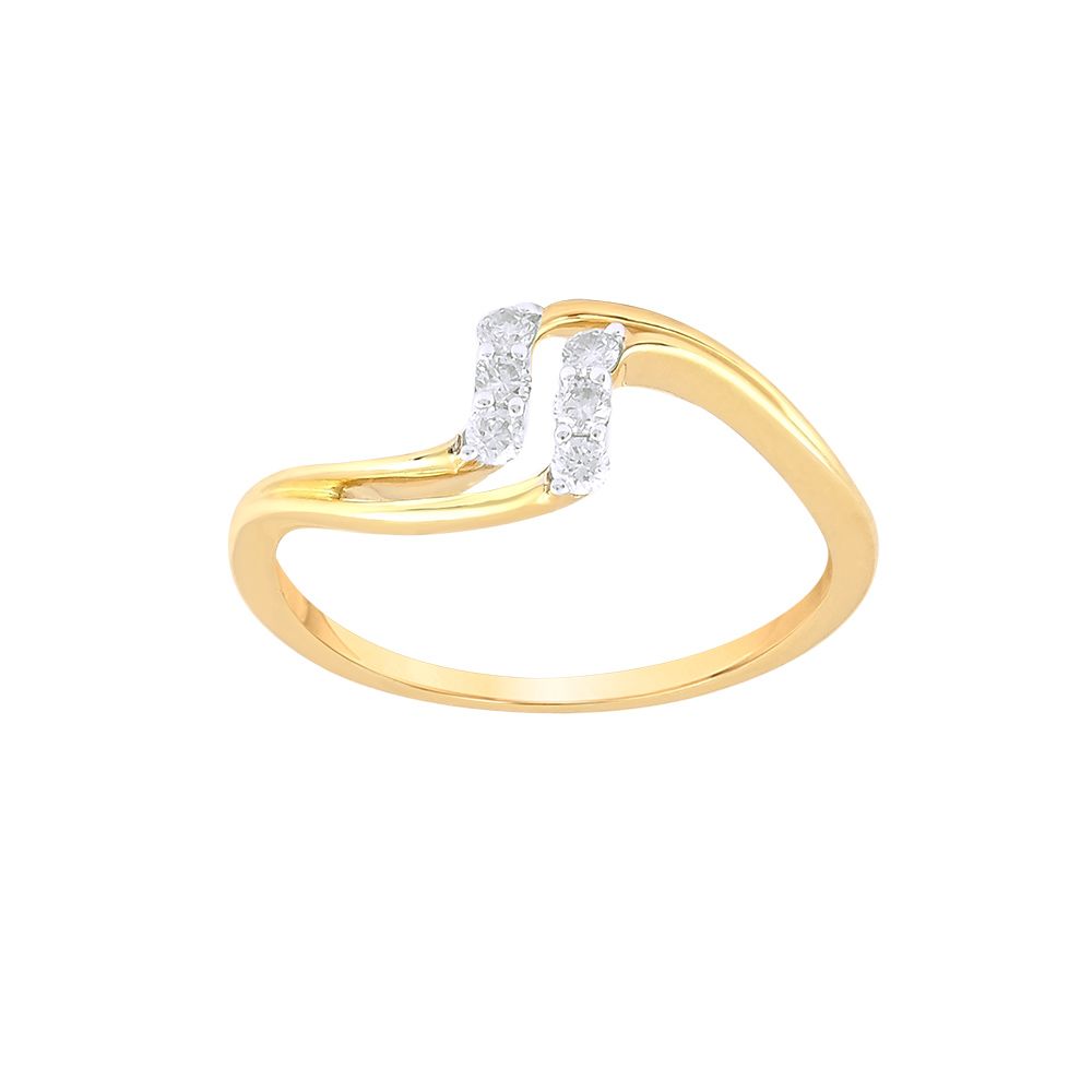 Versatile Swirl Design Diamond Finger Ring-Rings-ORG24K28