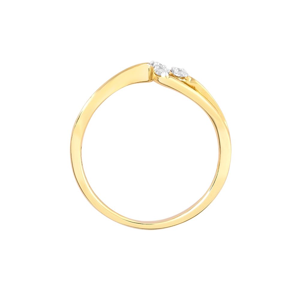 Versatile Swirl Design Diamond Finger Ring-Rings-ORG24K28