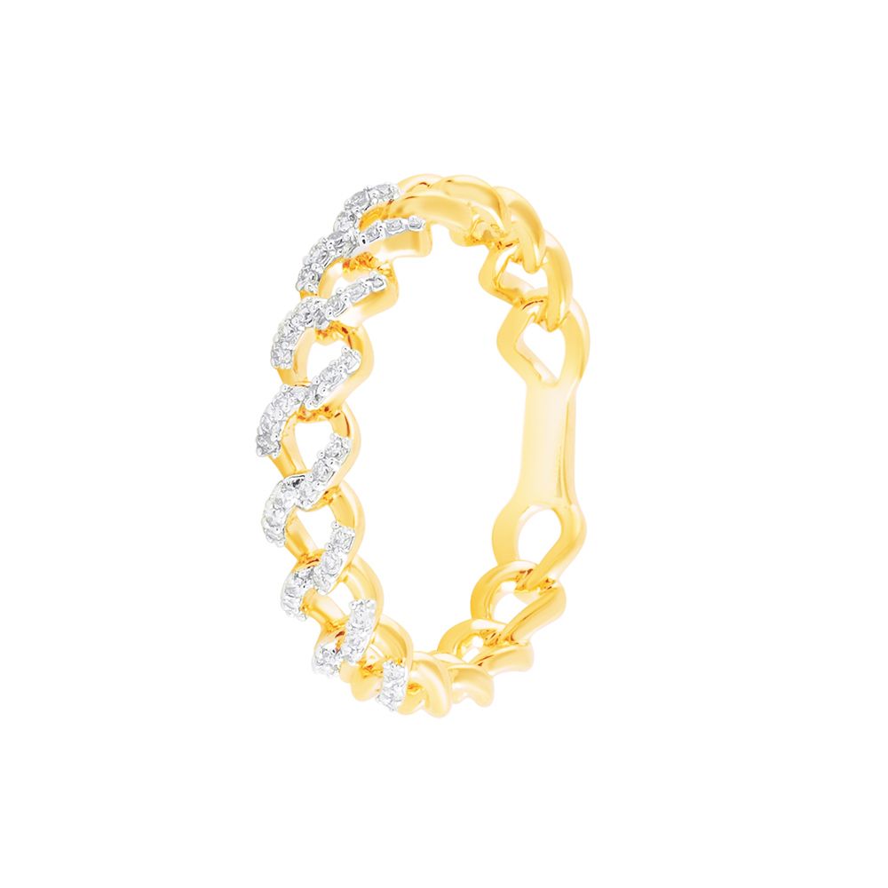 Breathtaking Diamond and Yellow Gold Finger Ring-Rings-ORG24K29