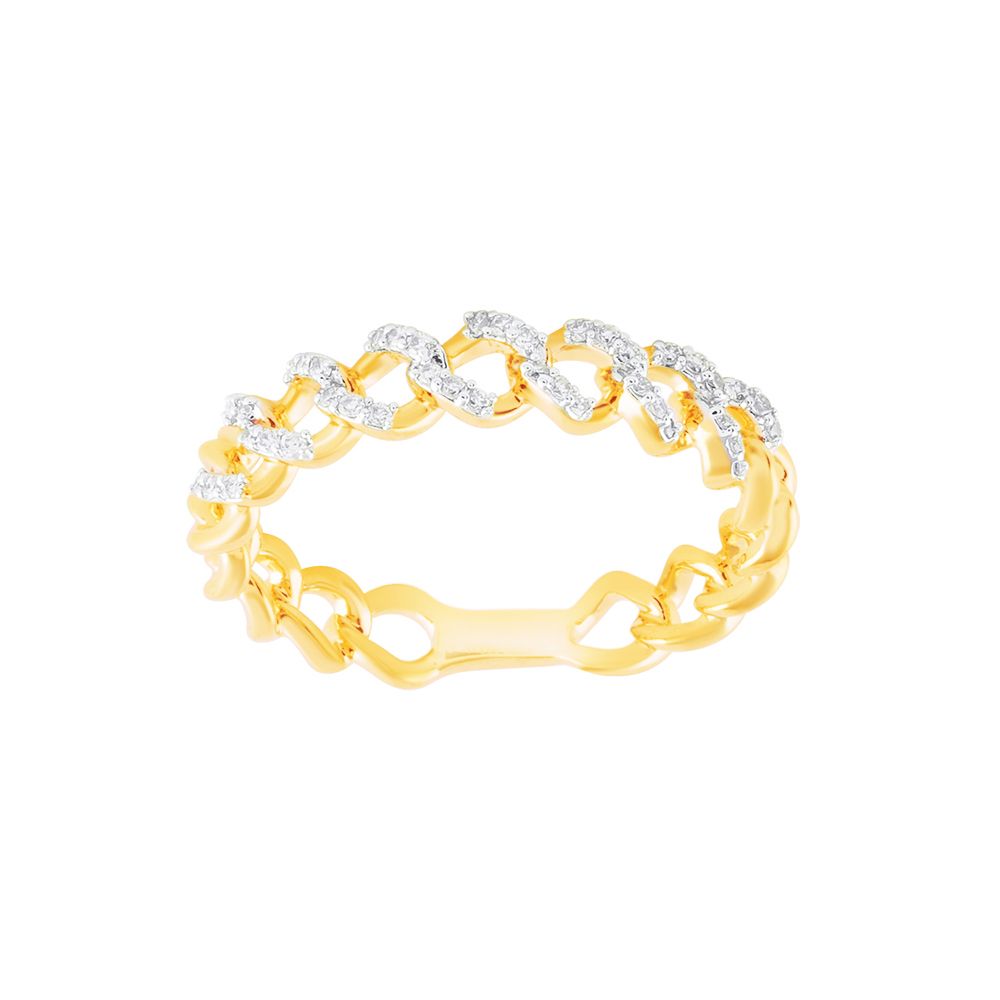 Breathtaking Diamond and Yellow Gold Finger Ring-Rings-ORG24K29