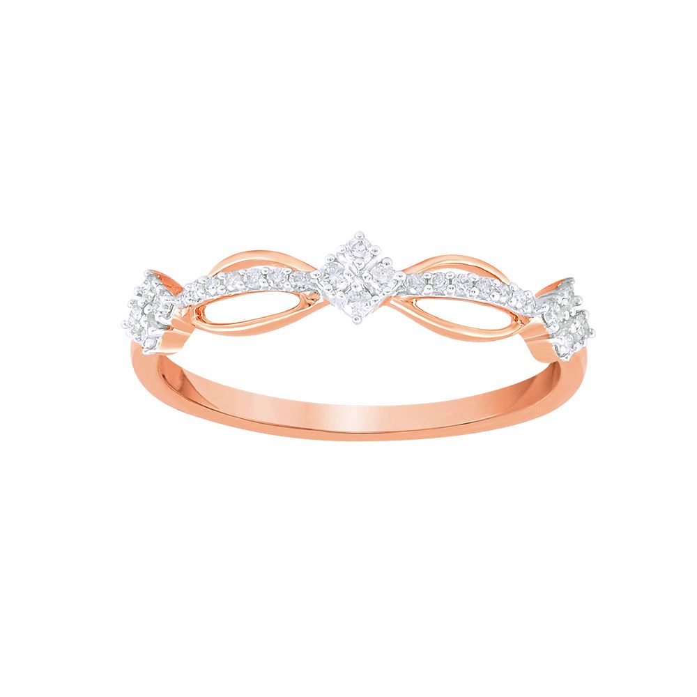 Crown Design Diamond Finger Ring-Rings-ORG24K30