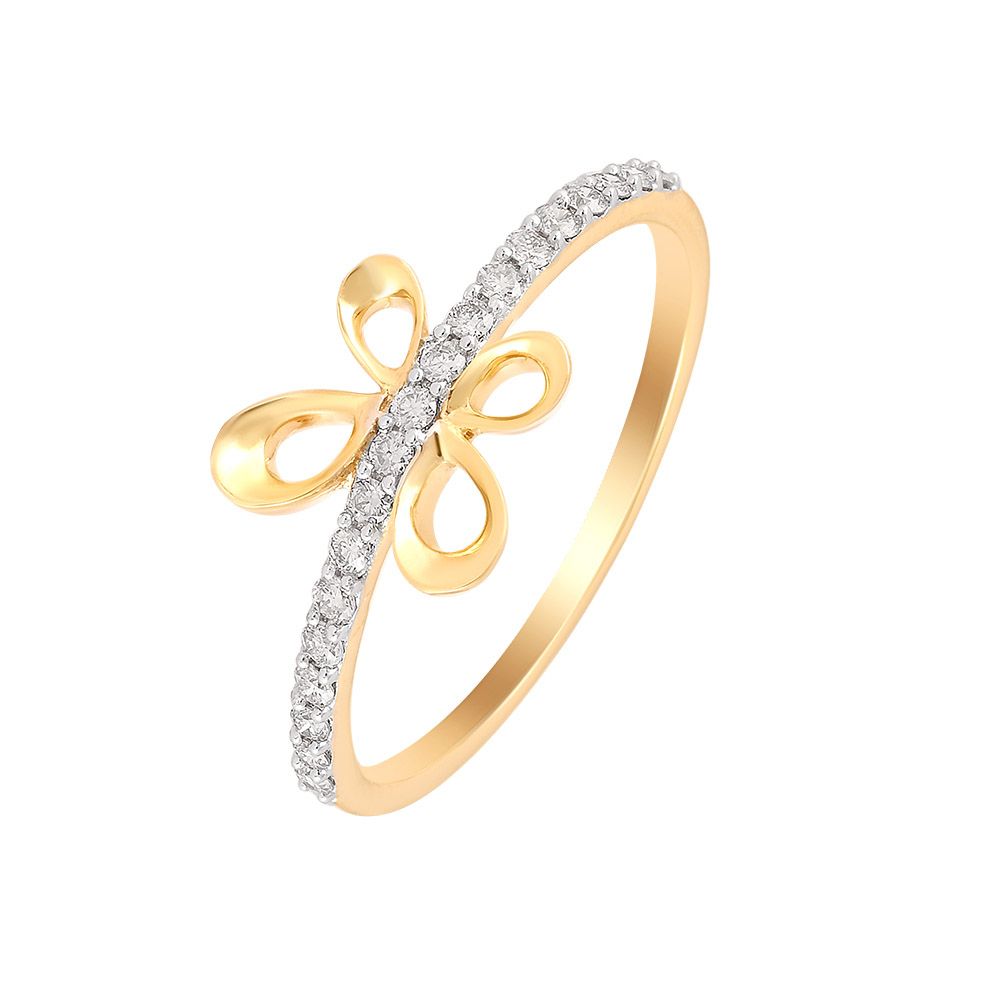 Butterfly Design Diamond Ring-Rings-ORG24K34