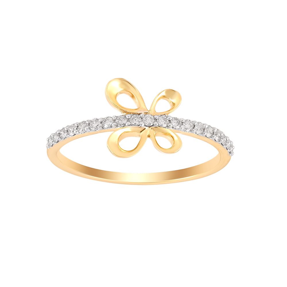 Butterfly Design Diamond Ring-Rings-ORG24K34