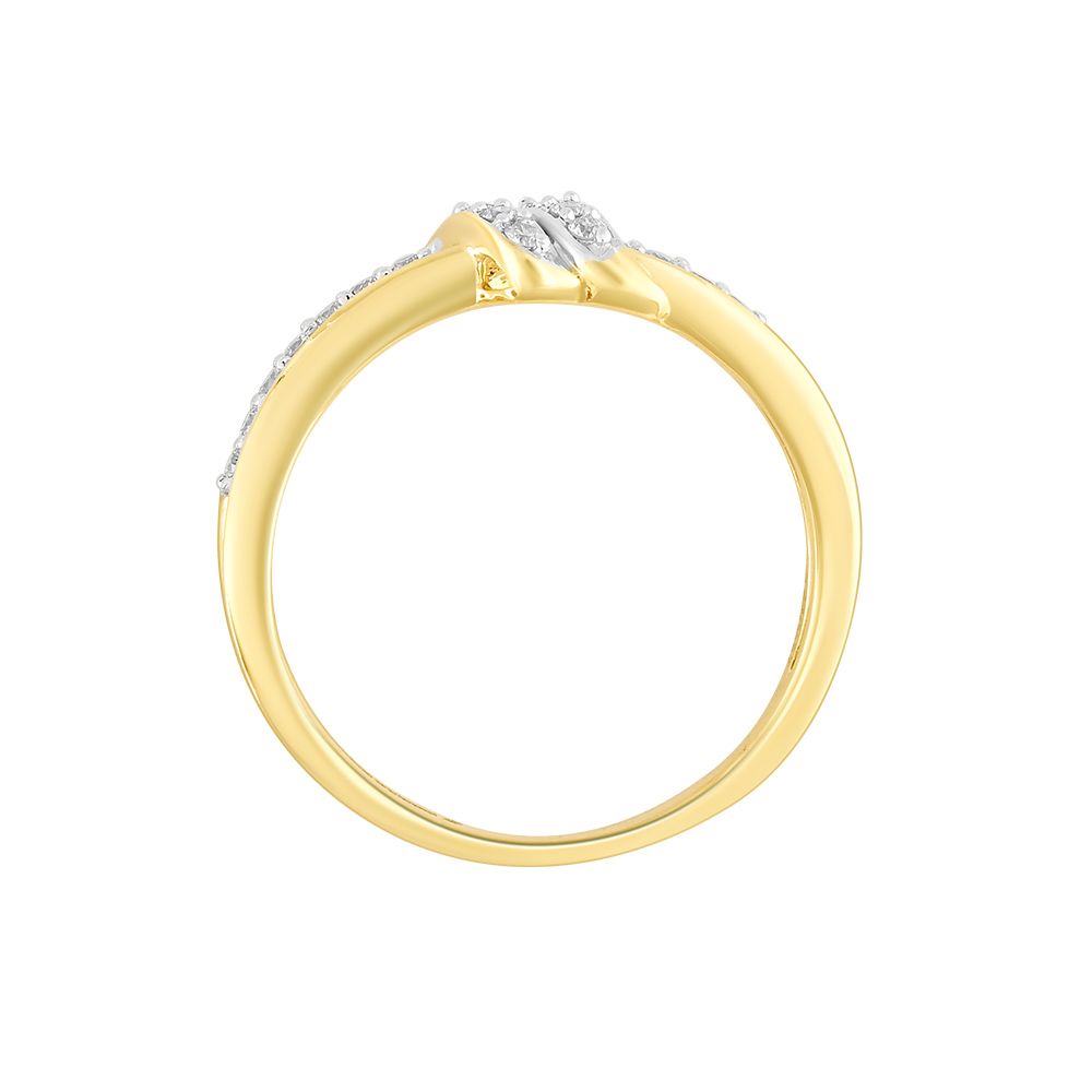 Pretty Swirl Design Yellow Gold Finger Ring-Rings-ORG24K38