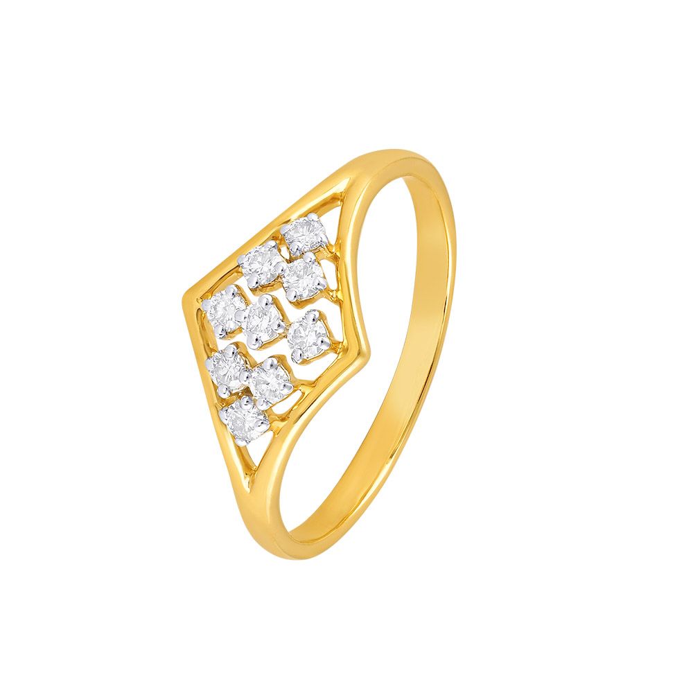 Chic Diamond Design Diamond Finger Ring-Rings-ORG24K39