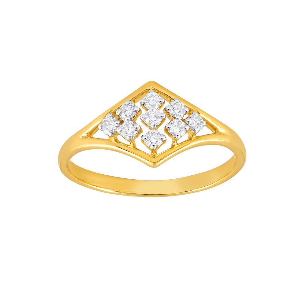 Chic Diamond Design Diamond Finger Ring-Rings-ORG24K39