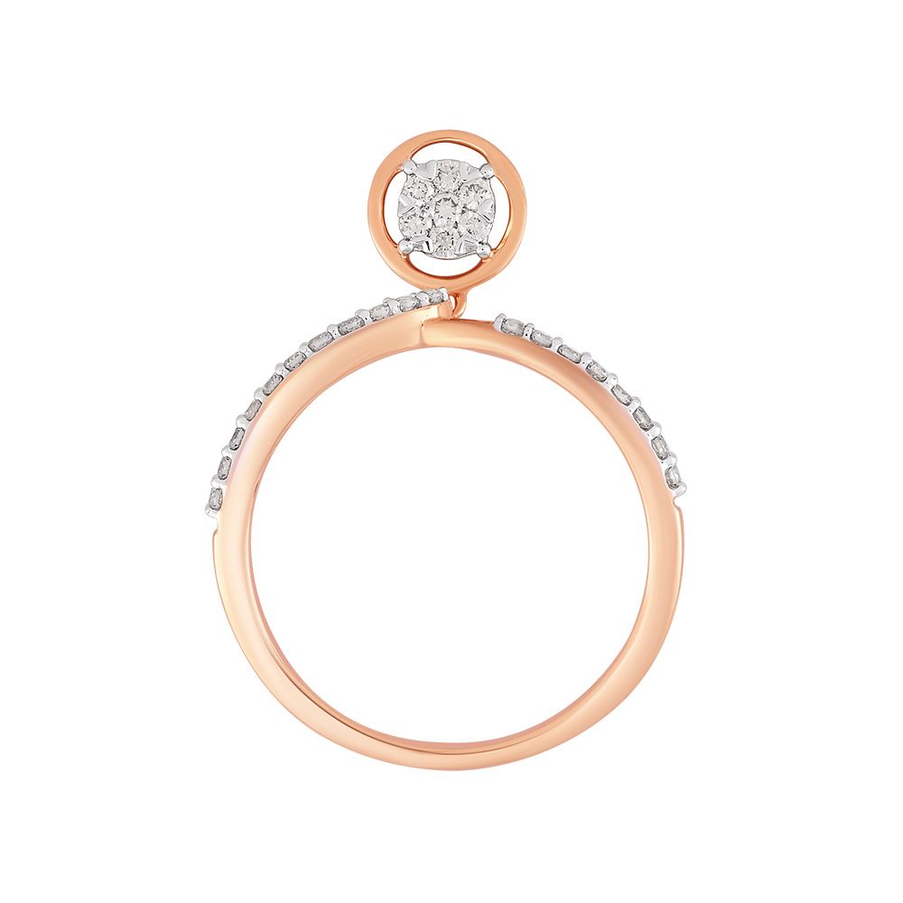 Goemetric Design Subtle Diamond Finger Ring-Rings-ORG24K41