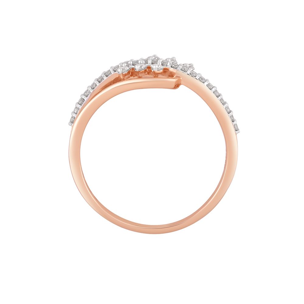 Refined Swirl Design Diamond Finger Ring-Rings-ORG24K42