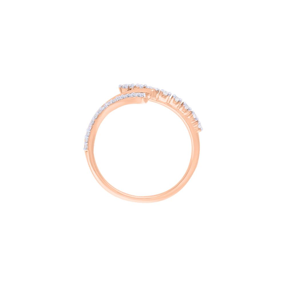 Classy 14Kt Rose Gold Finger Ring-Rings-ORG24K45