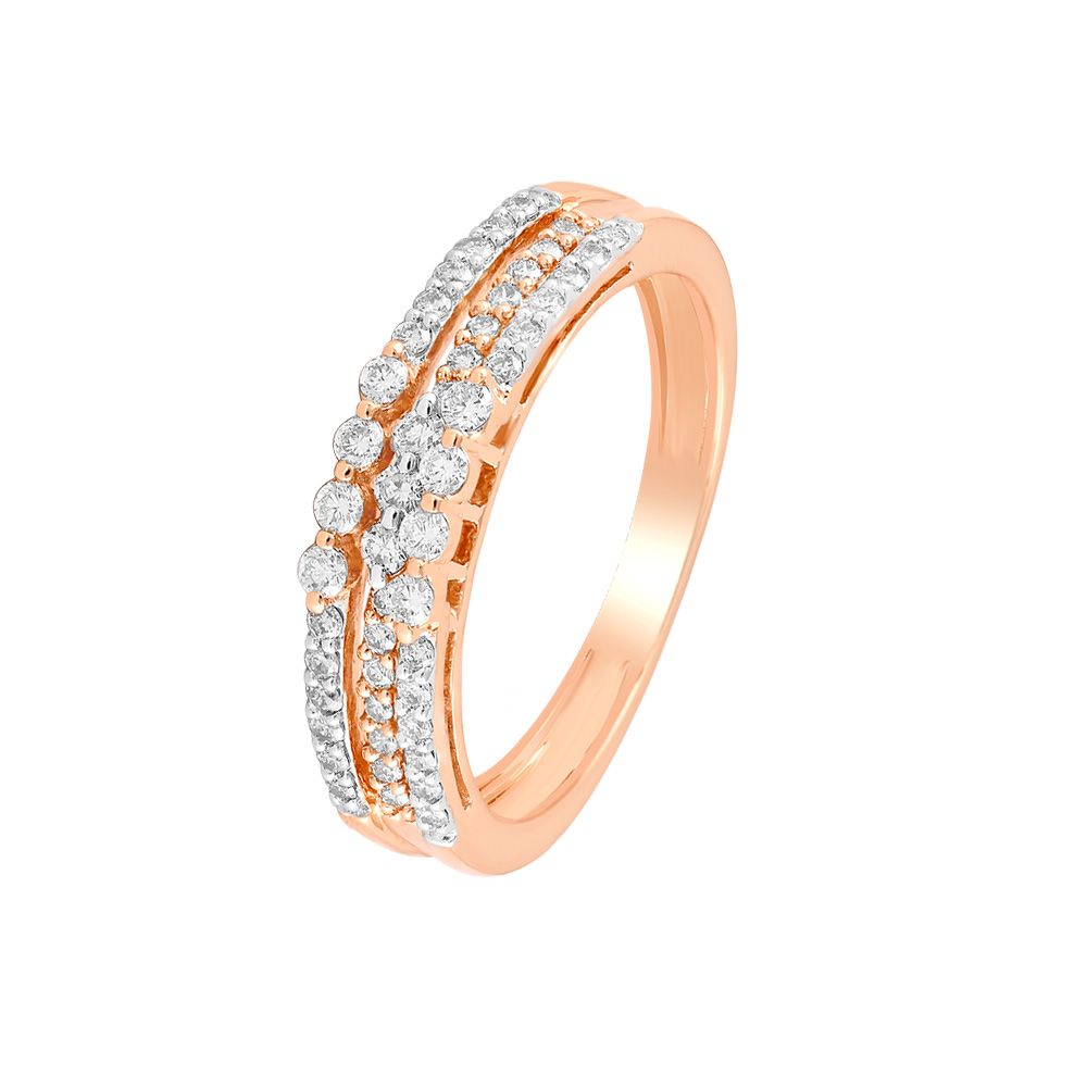 Brilliant Rose Gold Finger Band-Rings-ORG24K54