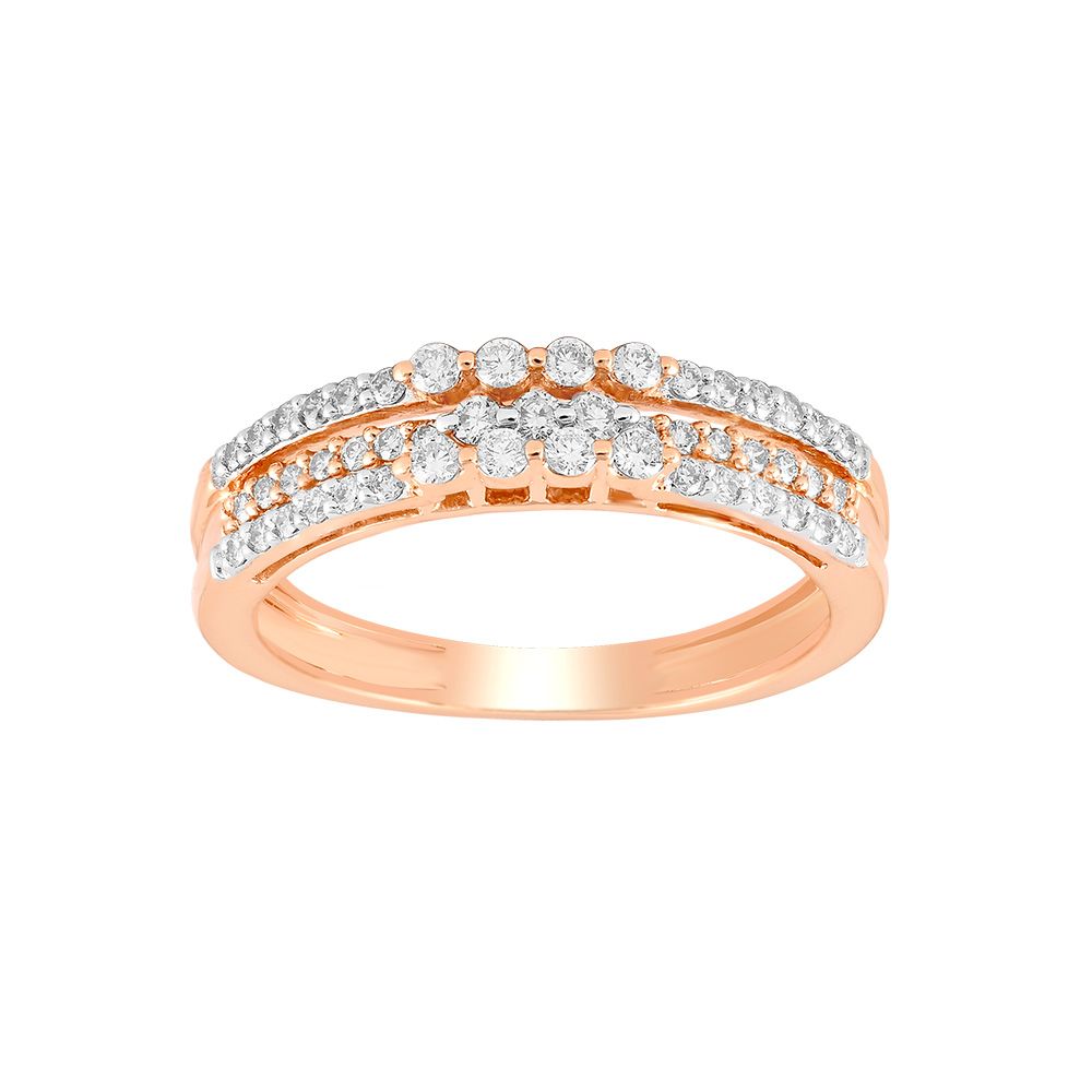 Brilliant Rose Gold Finger Band-Rings-ORG24K54