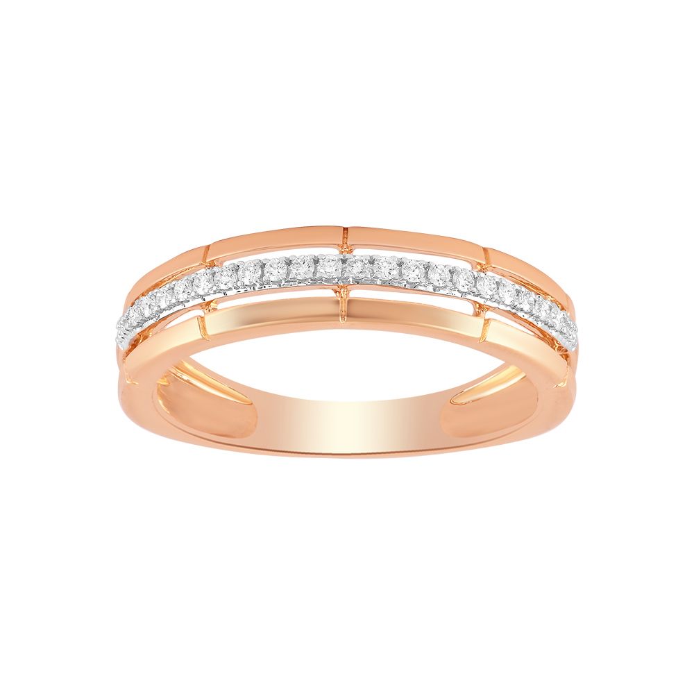 Brillant Yellow Gold and Diamond Finger Ring-Rings-ORG24K58