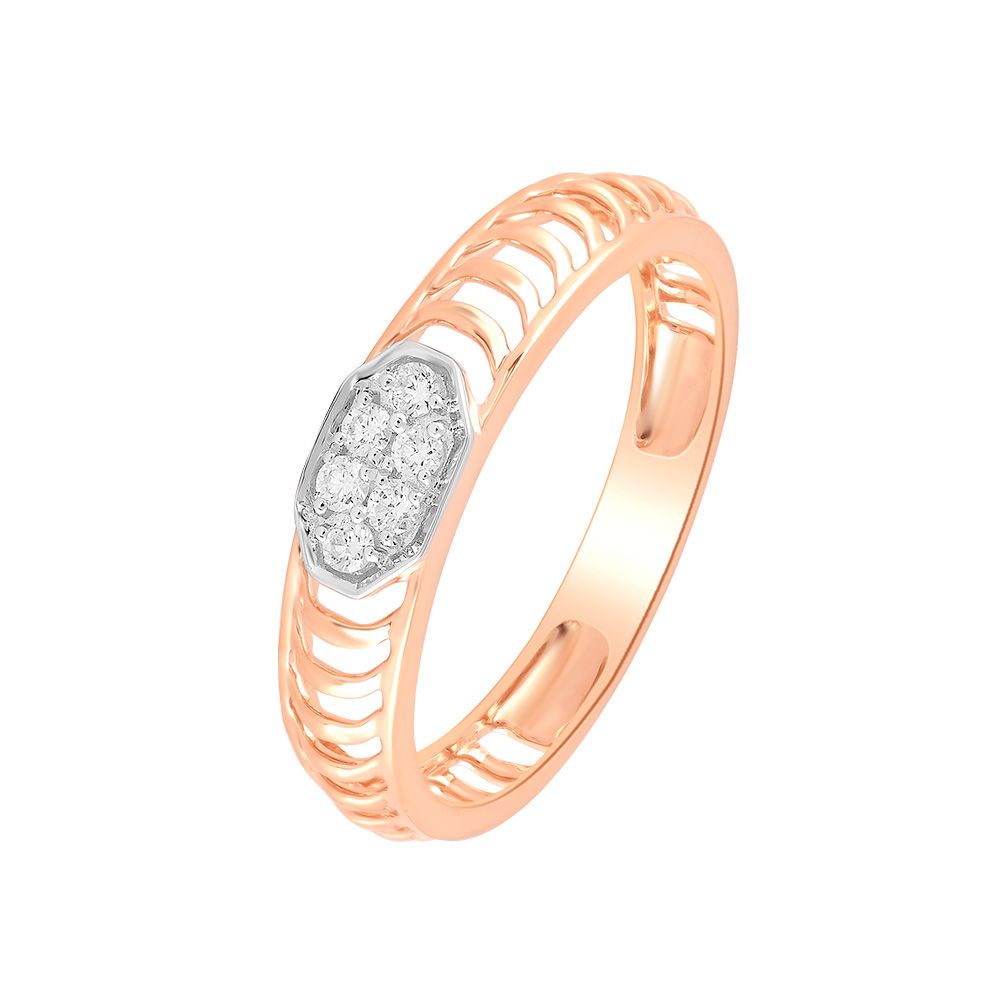 Stylish Lattice Pattern Mens Diamond Finger Ring-Rings-ORG24K59