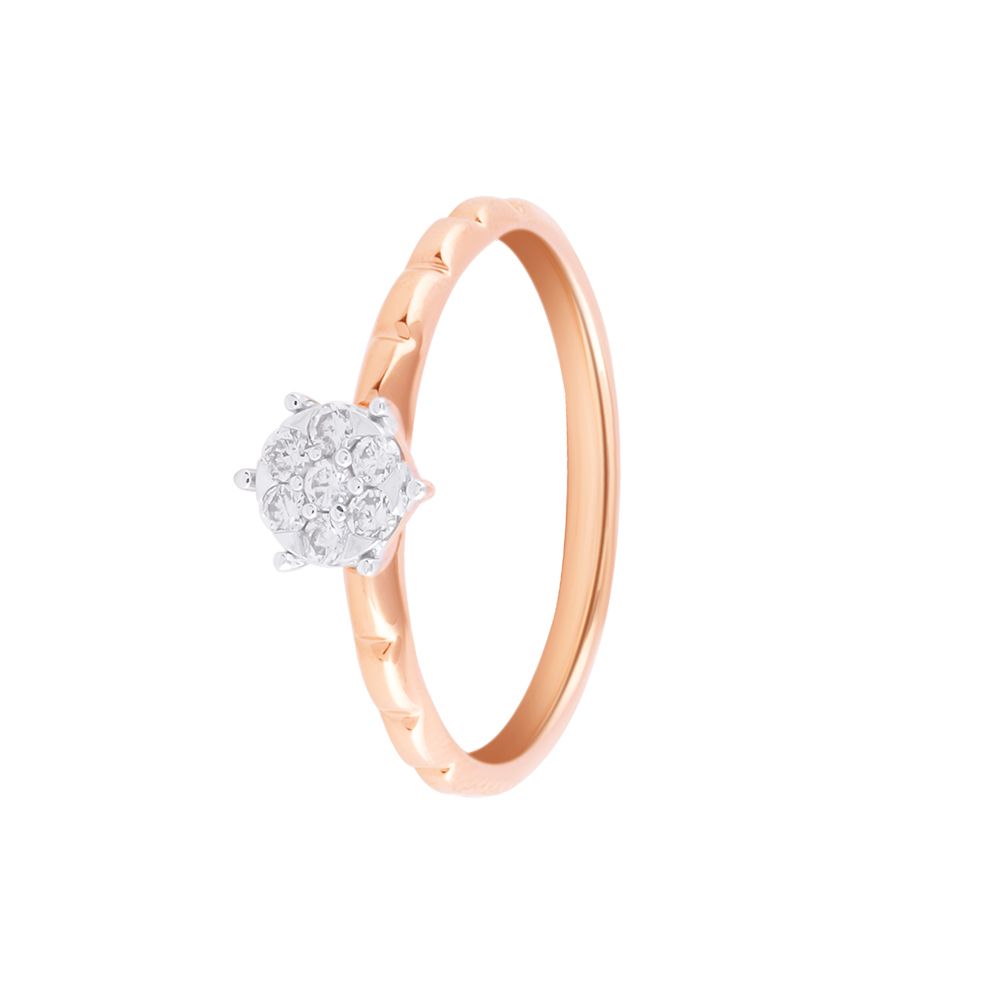 Casual Solitaire Diamond Finger Ring-Rings-ORG24K67