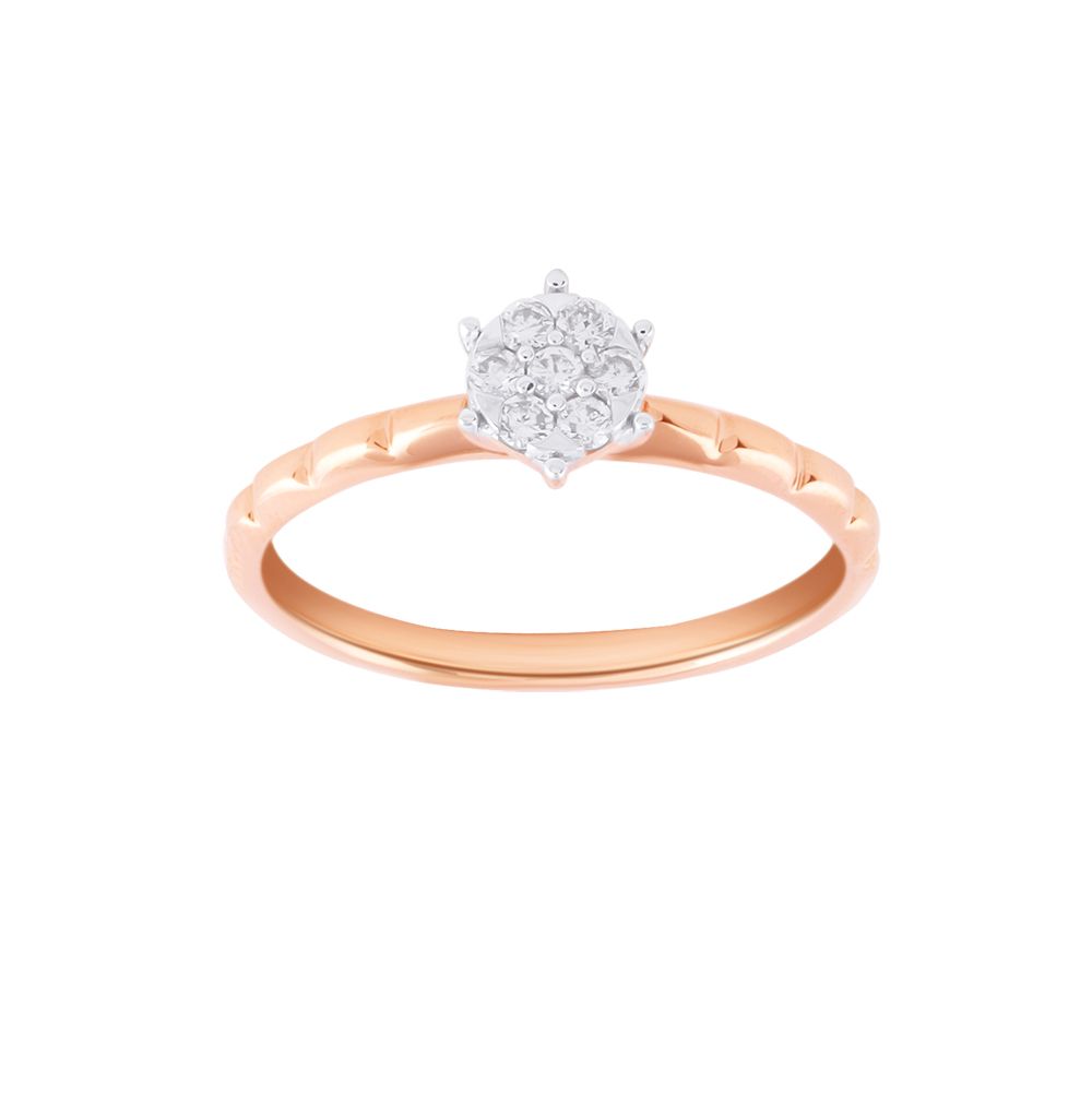 Casual Solitaire Diamond Finger Ring-Rings-ORG24K67