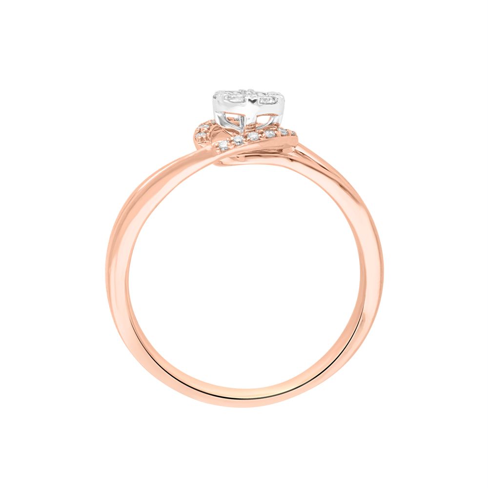 Statesque Diamond and Rose Gold Finger Ring-Rings-ORG24K74