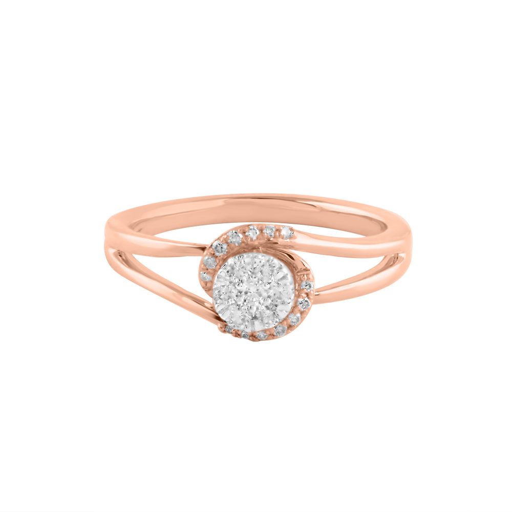 Statesque Diamond and Rose Gold Finger Ring-Rings-ORG24K74