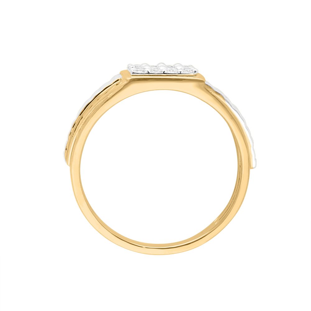 Radiant Yellow Gold and Diamond Finger Ring-Diamond-ORG24K80