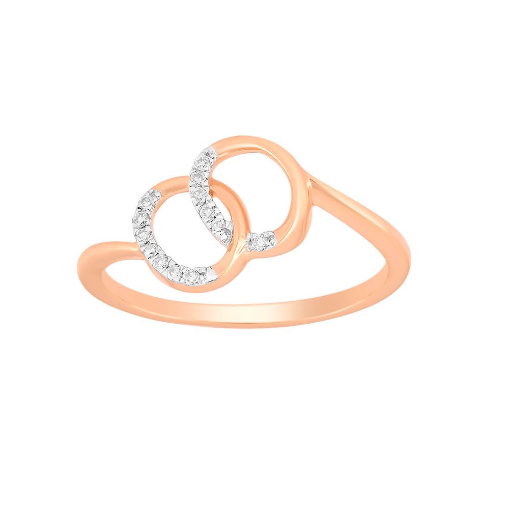 Interlooped Diamond Studded Finger Ring-Rings-ORG24K84