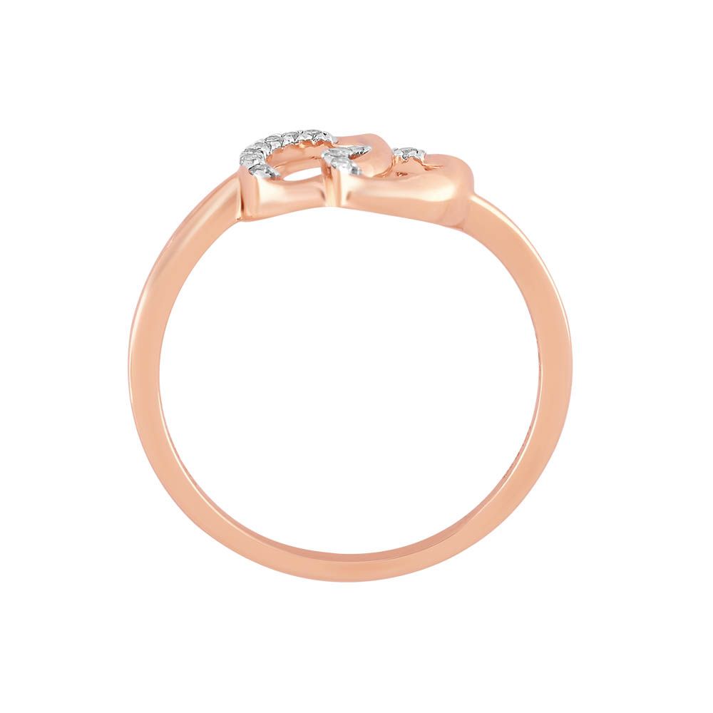 Interlooped Diamond Studded Finger Ring-Rings-ORG24K84