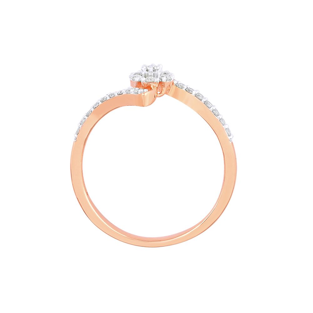 Sparkling Diamond and Yellow Gold Finger Ring-Rings-ORG24K85