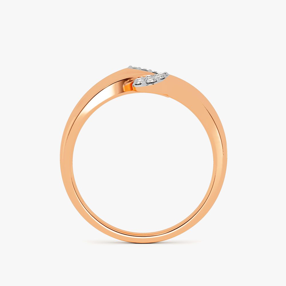 Spangled Diamond and Rose Gold Finger Ring-Rings-ORG24K86