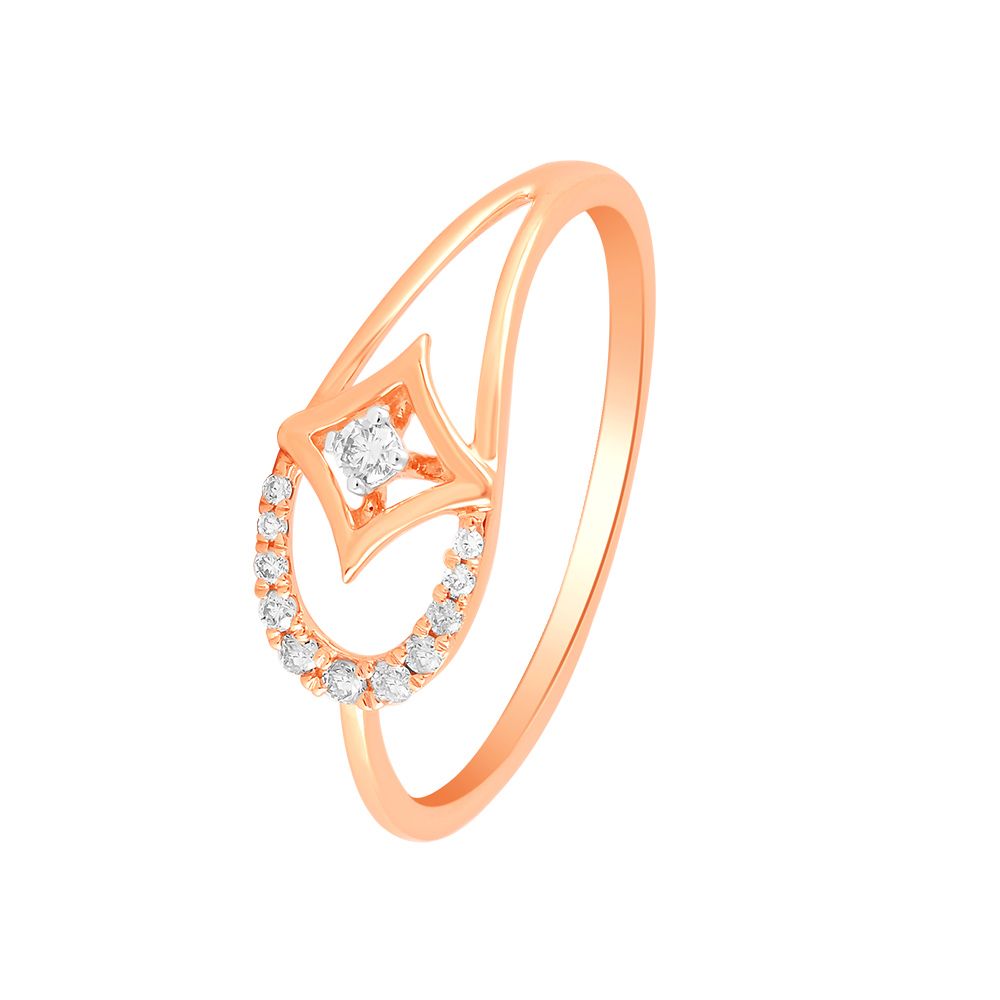 Versatile Rose Gold and Diamond Finger Ring-Rings-ORG24K88