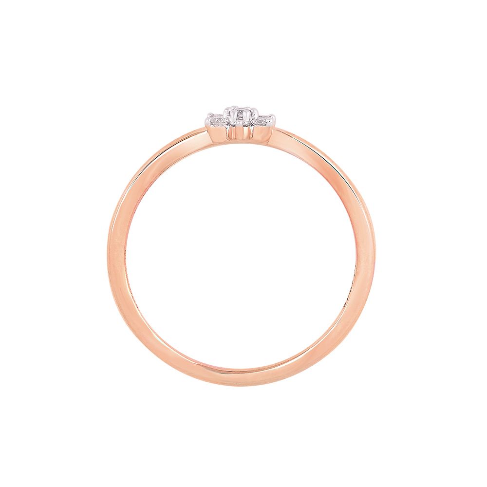 Sleek Star Design Diamond Finger Ring-Rings-ORG24K93