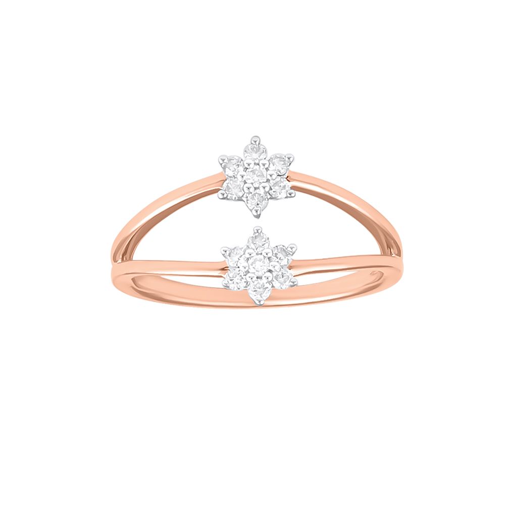 Sleek Nakshatra Design Diamond Finger Ring-Rings-ORG24K96