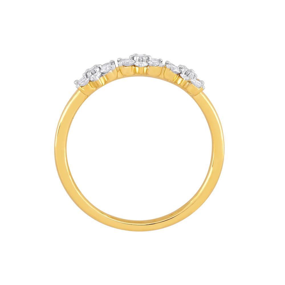 Star Design Diamond Finger Ring-Rings-ORG24K97