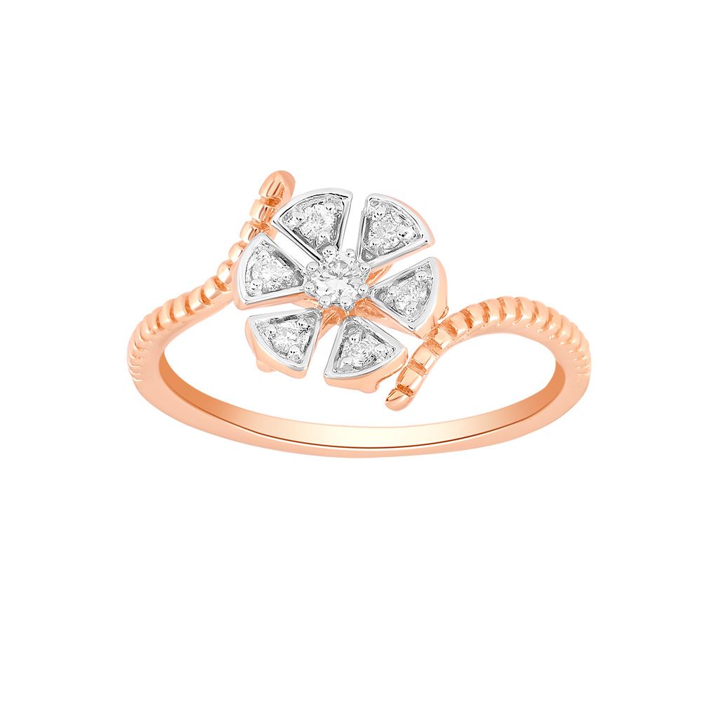 Brilliant Gold Crafted Diamond Ring-Rings-ORG24K99