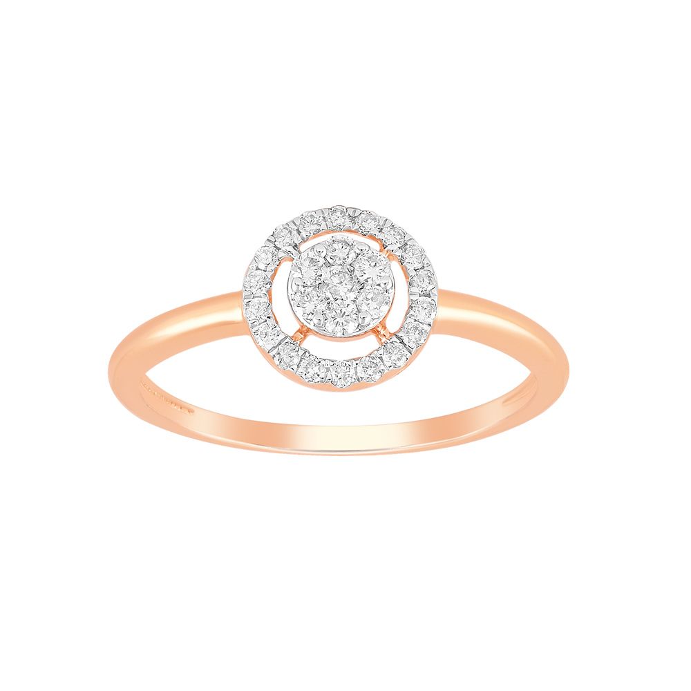 Dazzling Cluster Design Diamond Finger Ring-Rings-ORG24L06