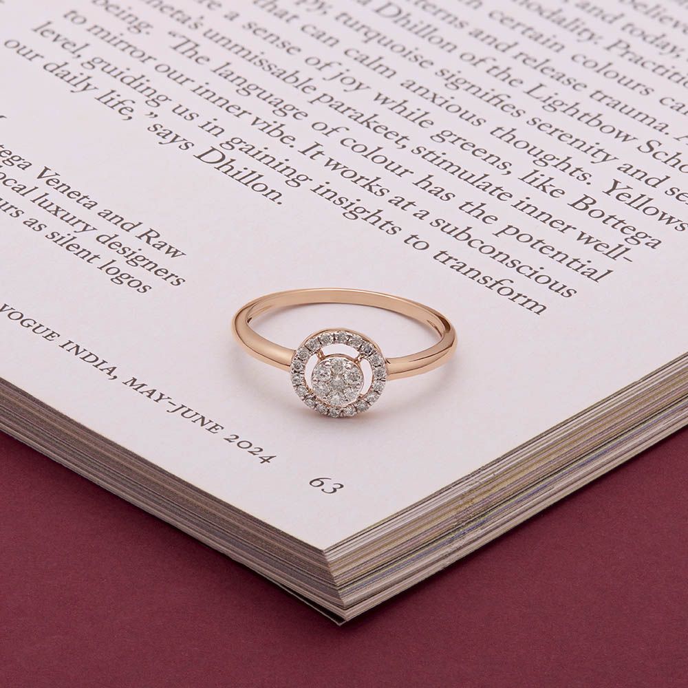 Dazzling Cluster Design Diamond Finger Ring-Rings-ORG24L06