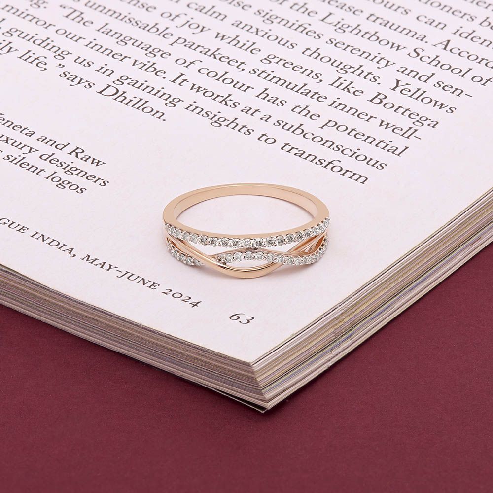 Stunning Infinity Design Diamond Finger Band-Rings-ORG24L10