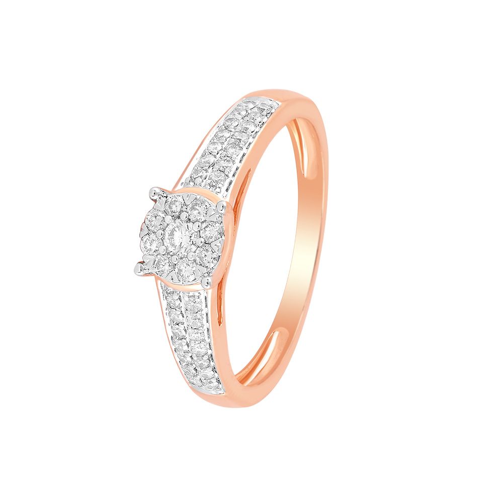 Exquisite Diamond Cluster Finger Ring-Rings-ORG24L13