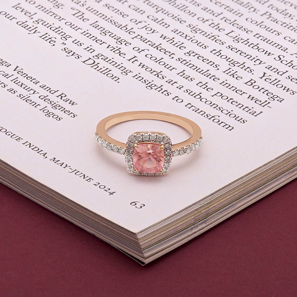 Glorious Halo Design Diamond Finger Ring-Rings-ORG24L14