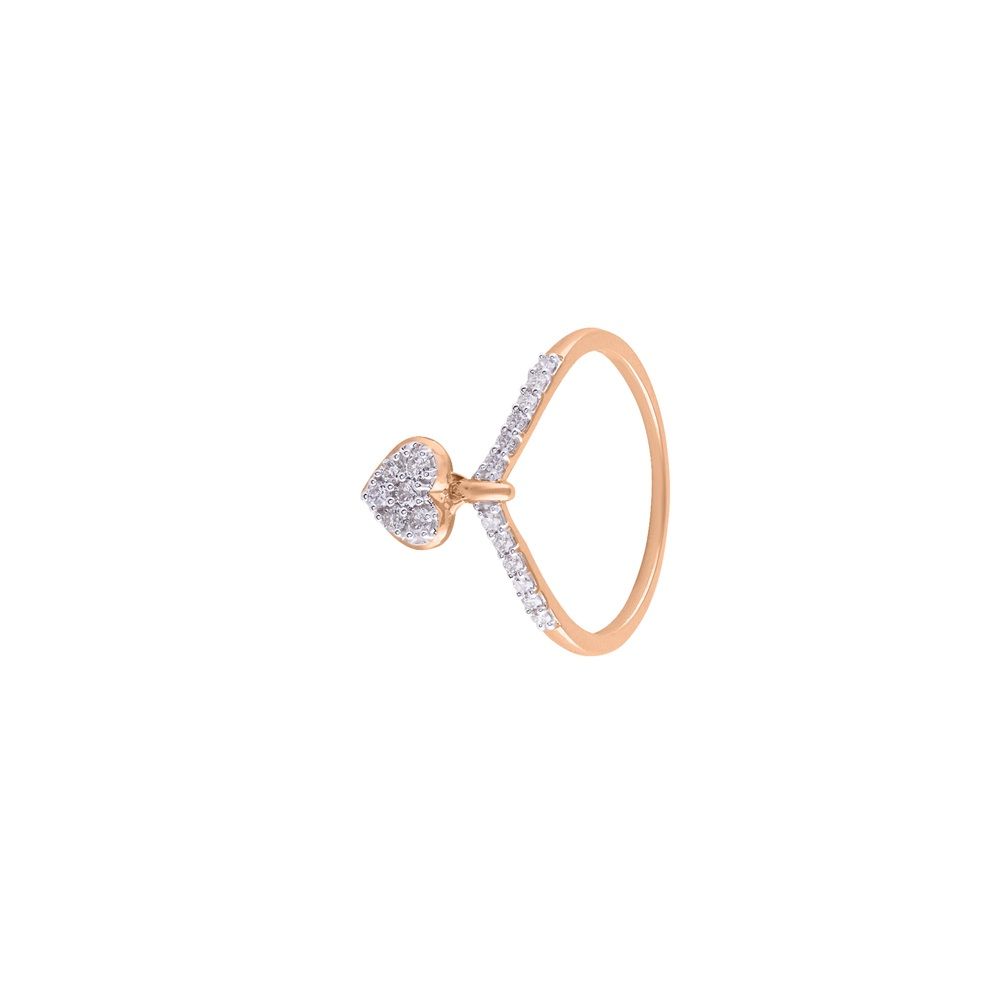 Scintillating Rose Gold and Diamond Finger Ring-Rings-ORG24L15