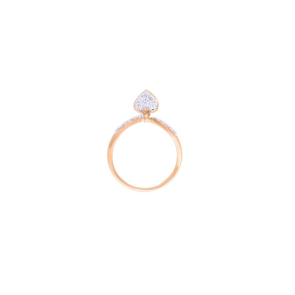 Scintillating Rose Gold and Diamond Finger Ring-Rings-ORG24L15