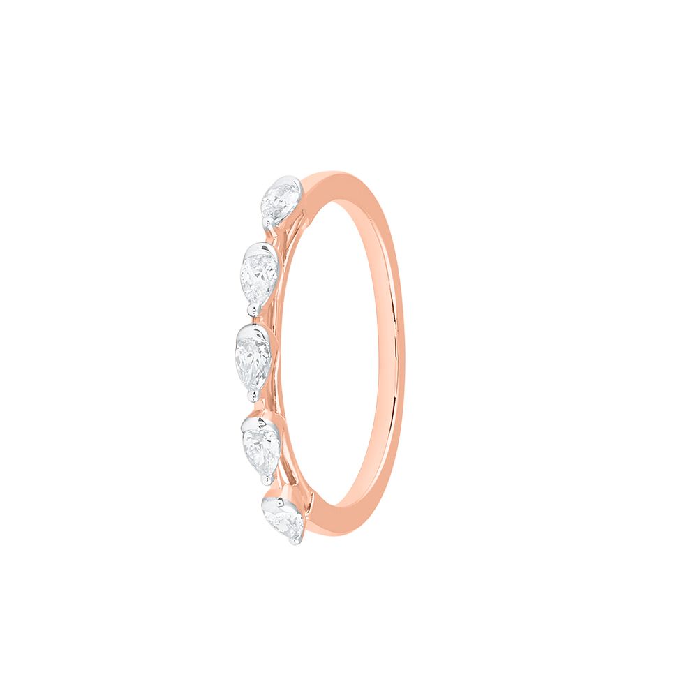 Sparkling Drop Design Diamond Ring-Rings-ORG24L26