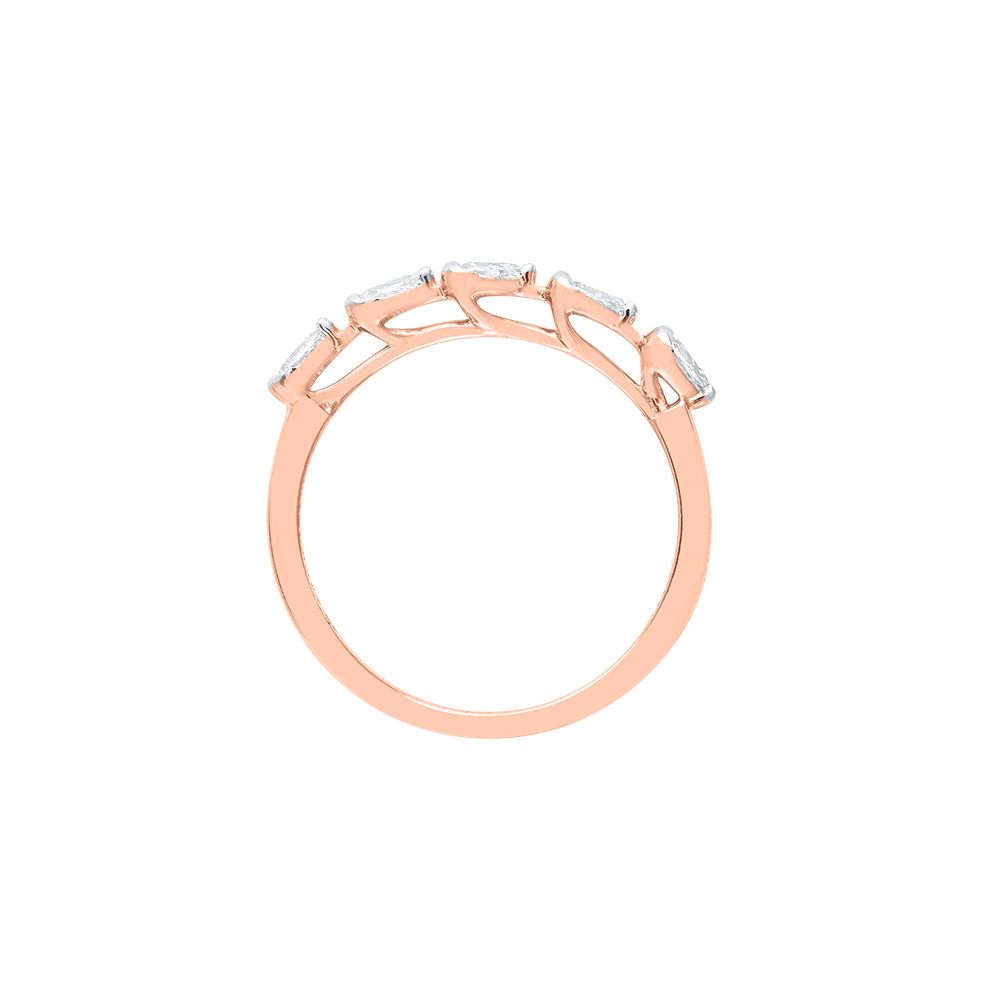 Sparkling Drop Design Diamond Ring-Rings-ORG24L26