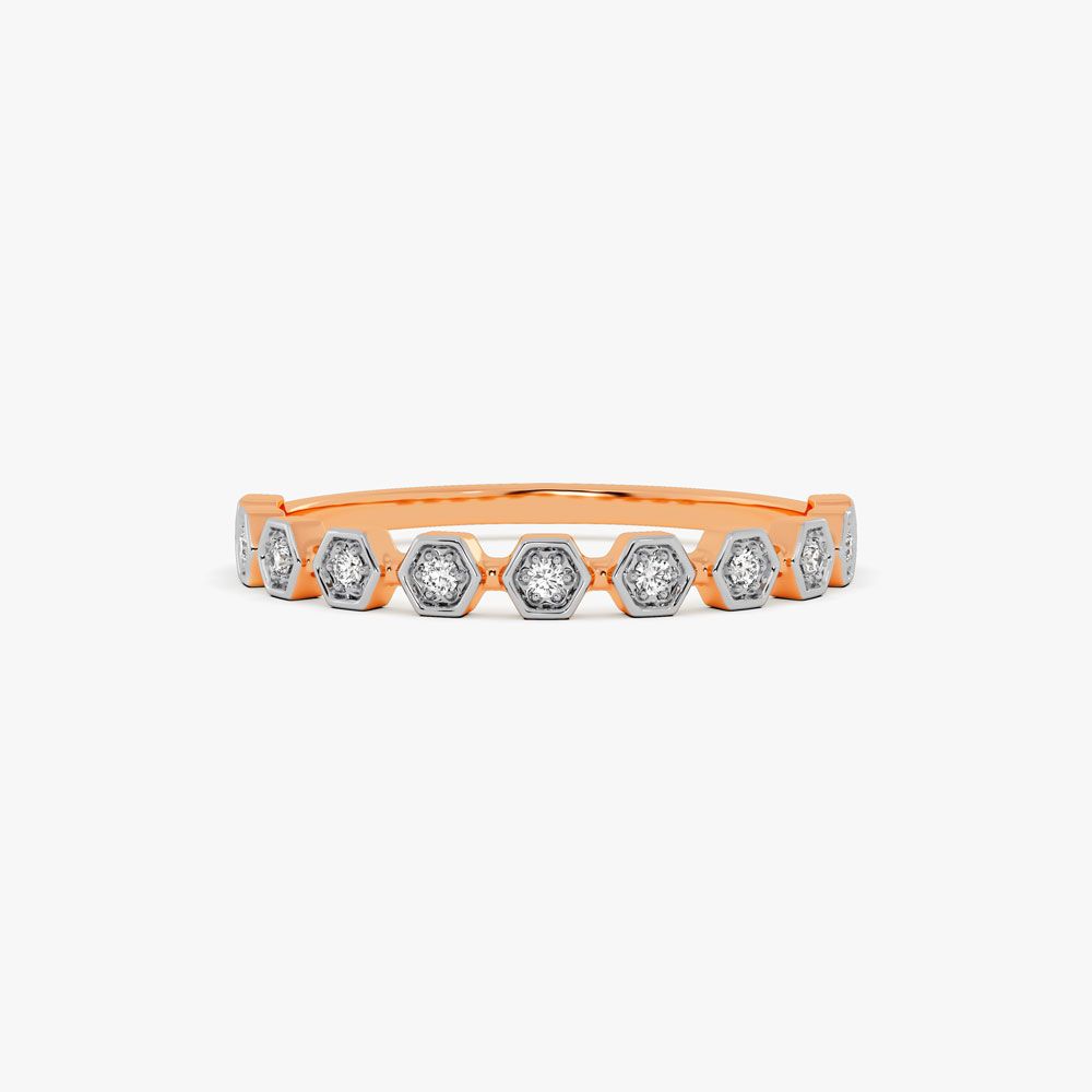 Antique Rose Sparkle Womens Diamond Ring-Rings-ORG24L39