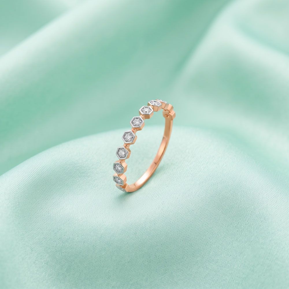 Antique Rose Sparkle Womens Diamond Ring-Rings-ORG24L39