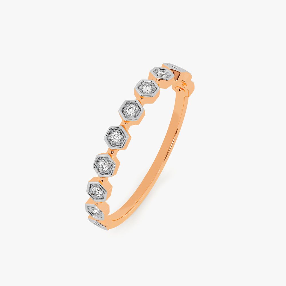 Antique Rose Sparkle Womens Diamond Ring-Rings-ORG24L39