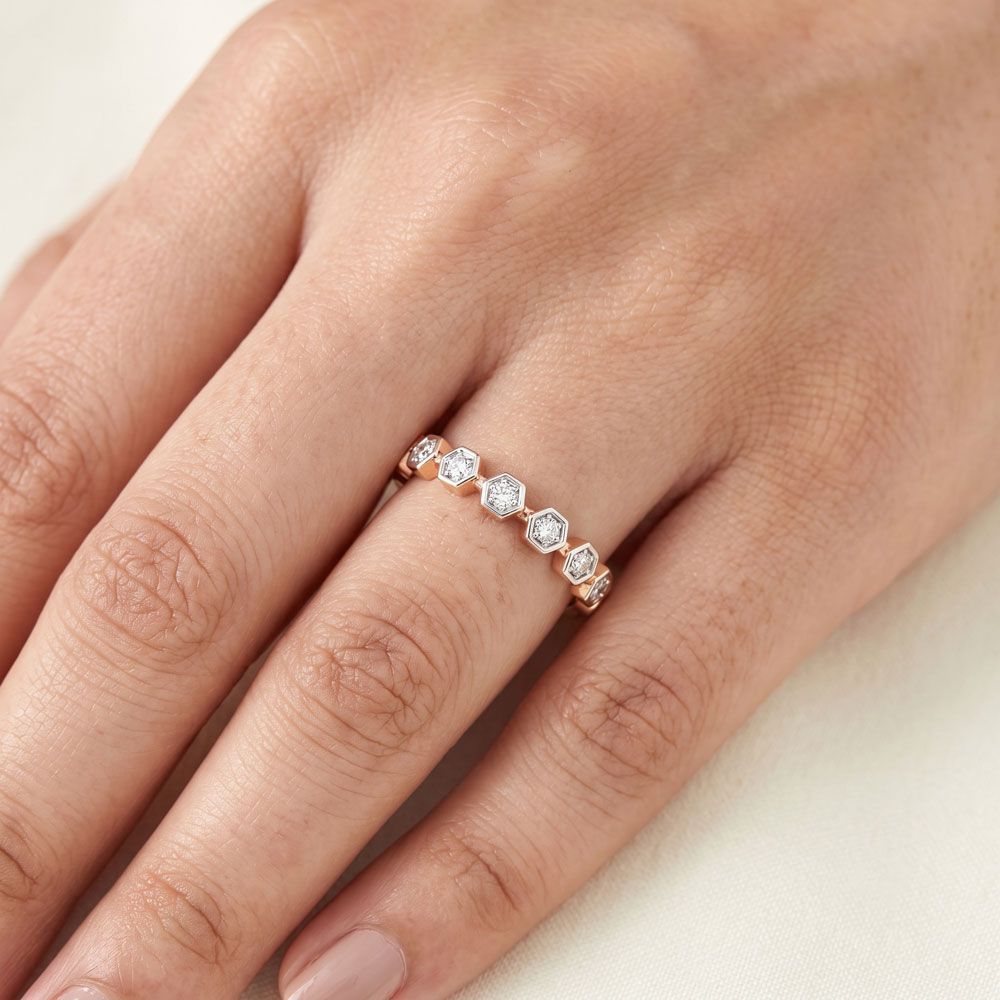 Antique Rose Sparkle Womens Diamond Ring-Rings-ORG24L39