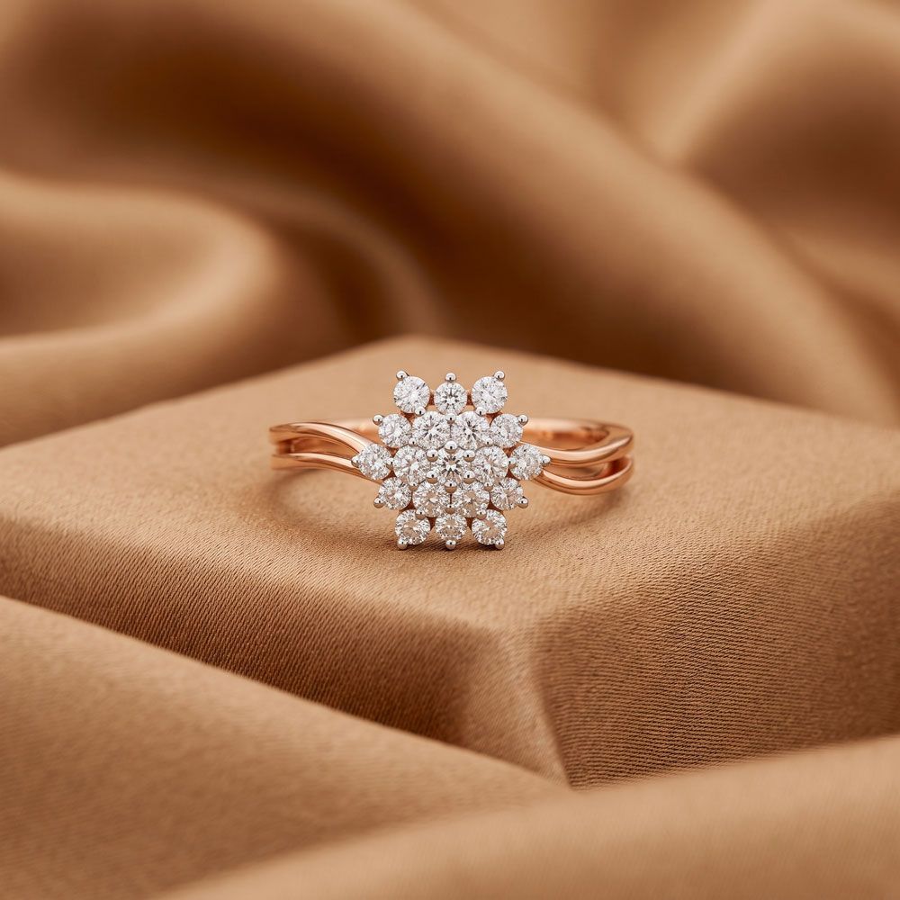 Rose Pathway Floral Womens Ring-Rings-ORG24L45
