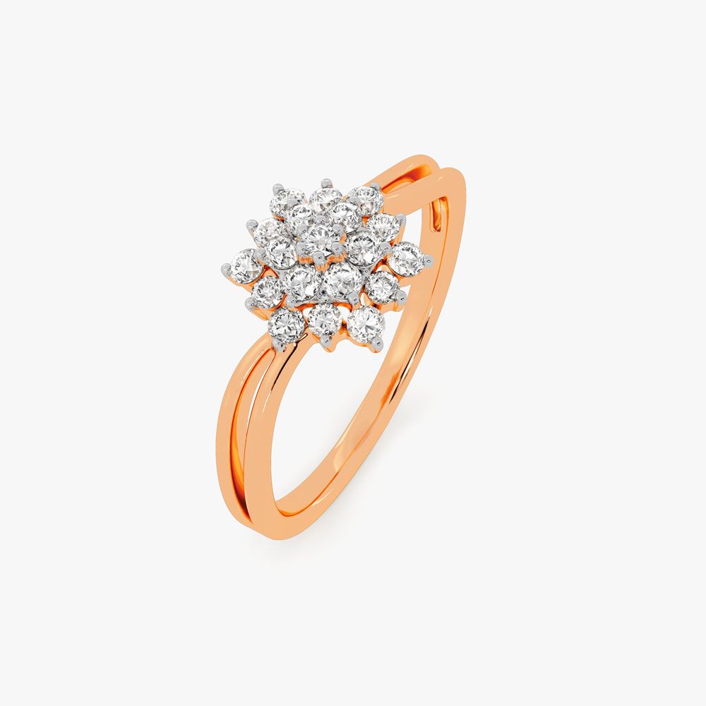 Rose Pathway Floral Womens Ring-Rings-ORG24L45